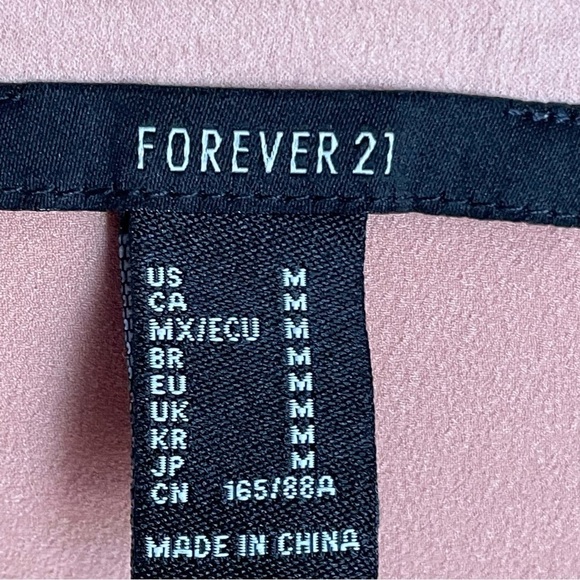 FOREVER 21 TIE FRONT CUT OUT BODYSUIT LONG SLEEVE BLUSH/PEACH SIZE M - Picture 3 of 10